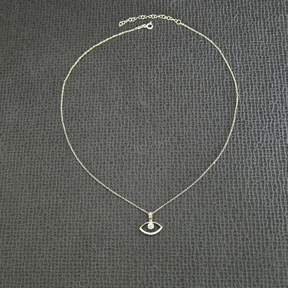Fancy Silver🤍 Evil Eye🧿 Pendant Necklace - Picture 14 of 16